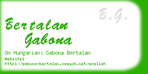 bertalan gabona business card